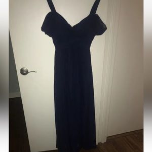 Beautiful venus off the shoulder dress. Brand new. Navy blue